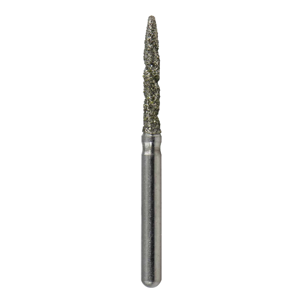 Flame Diamond Bur Medium Spiral Grit