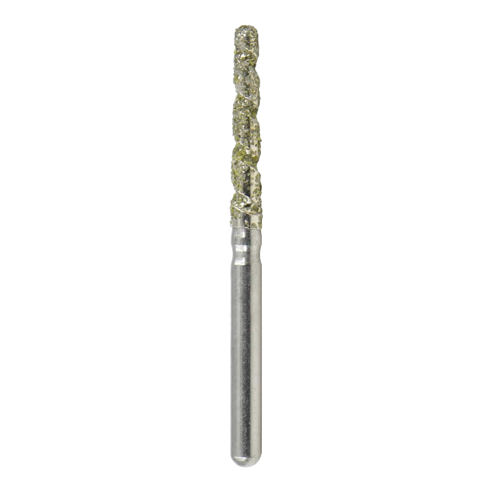 Round End Taper Diamond Bur Spiral Medium Grit