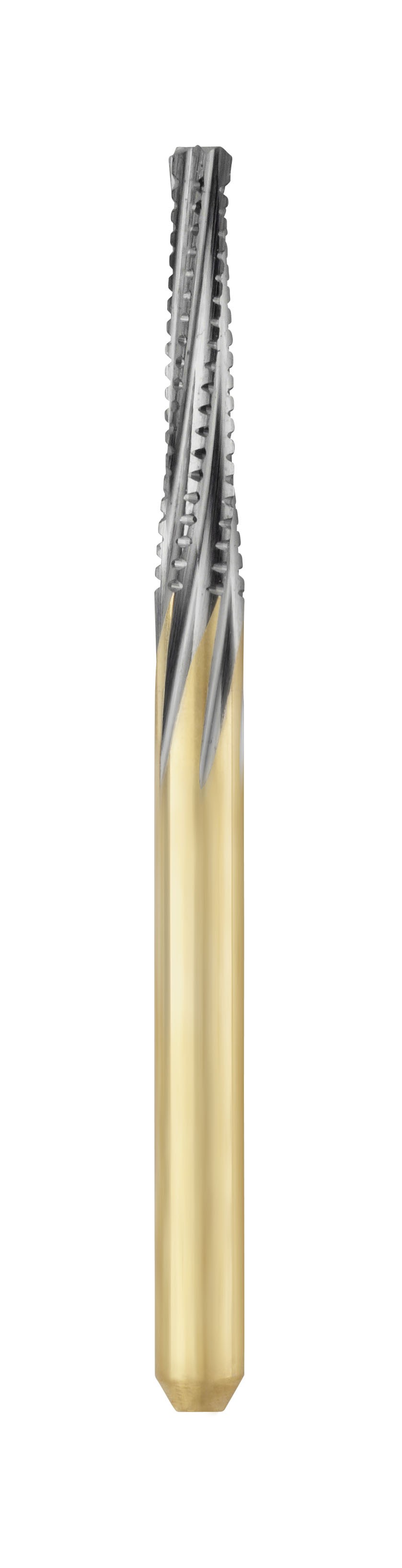 Carbide FG bur – FLAT END TAPER SHAPE - Gold plated Flat End Taper – FG-F09