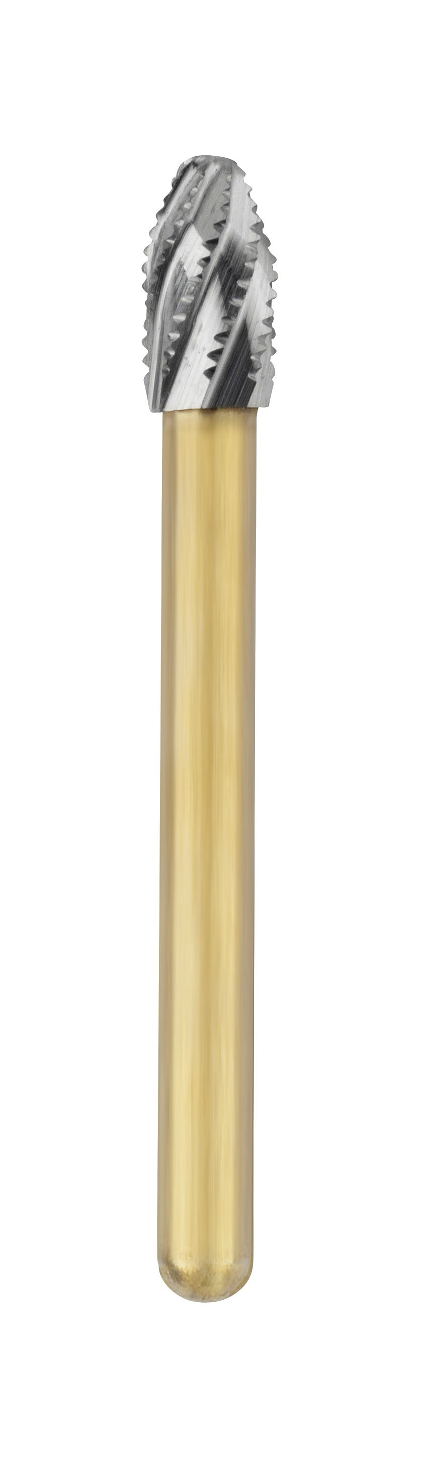 Carbide FG bur – FOOTBALL SHAPE - Gold plated Football Shape