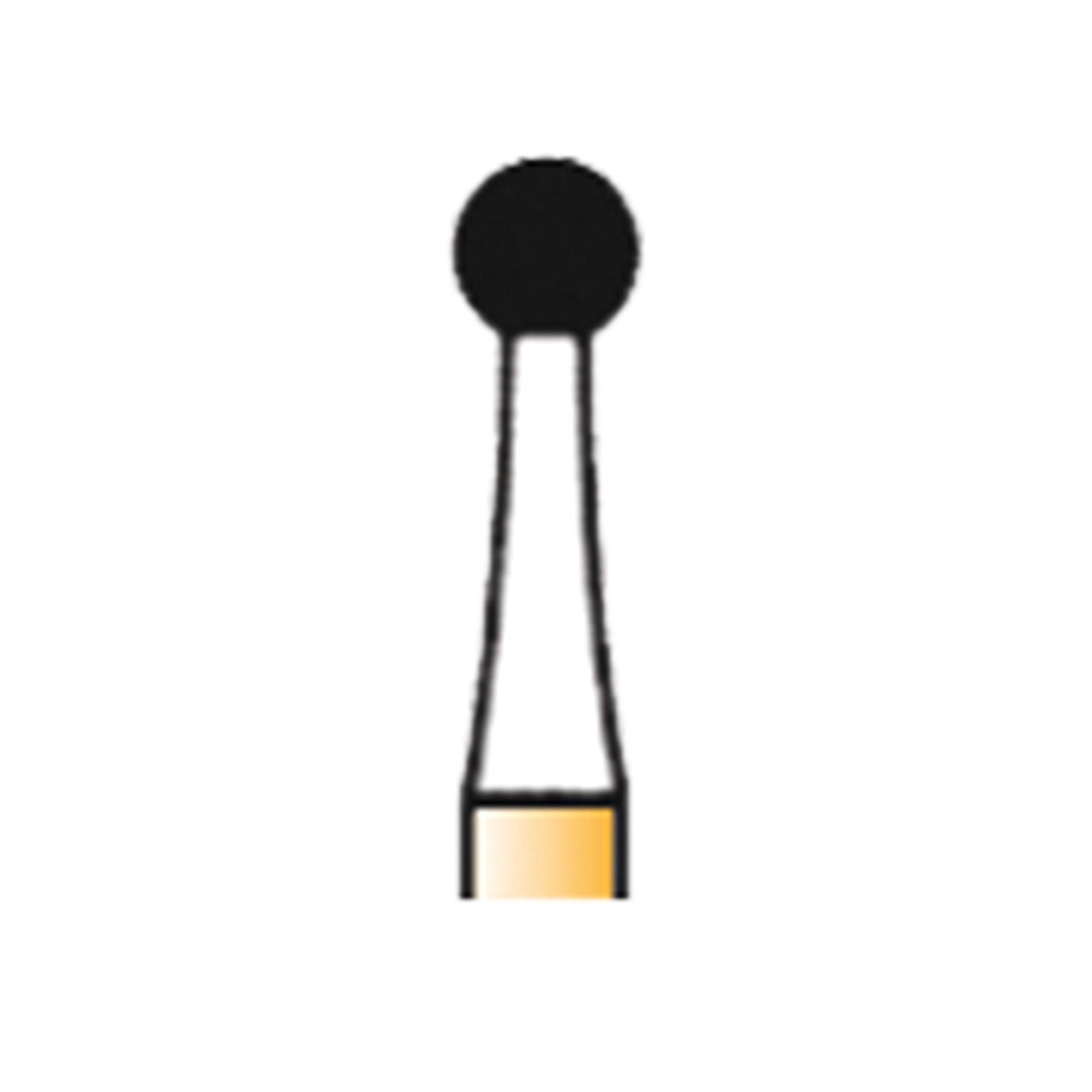 Carbide FG bur –Carbide FG bur – 12 blades –- Gold plated Round – FG7009