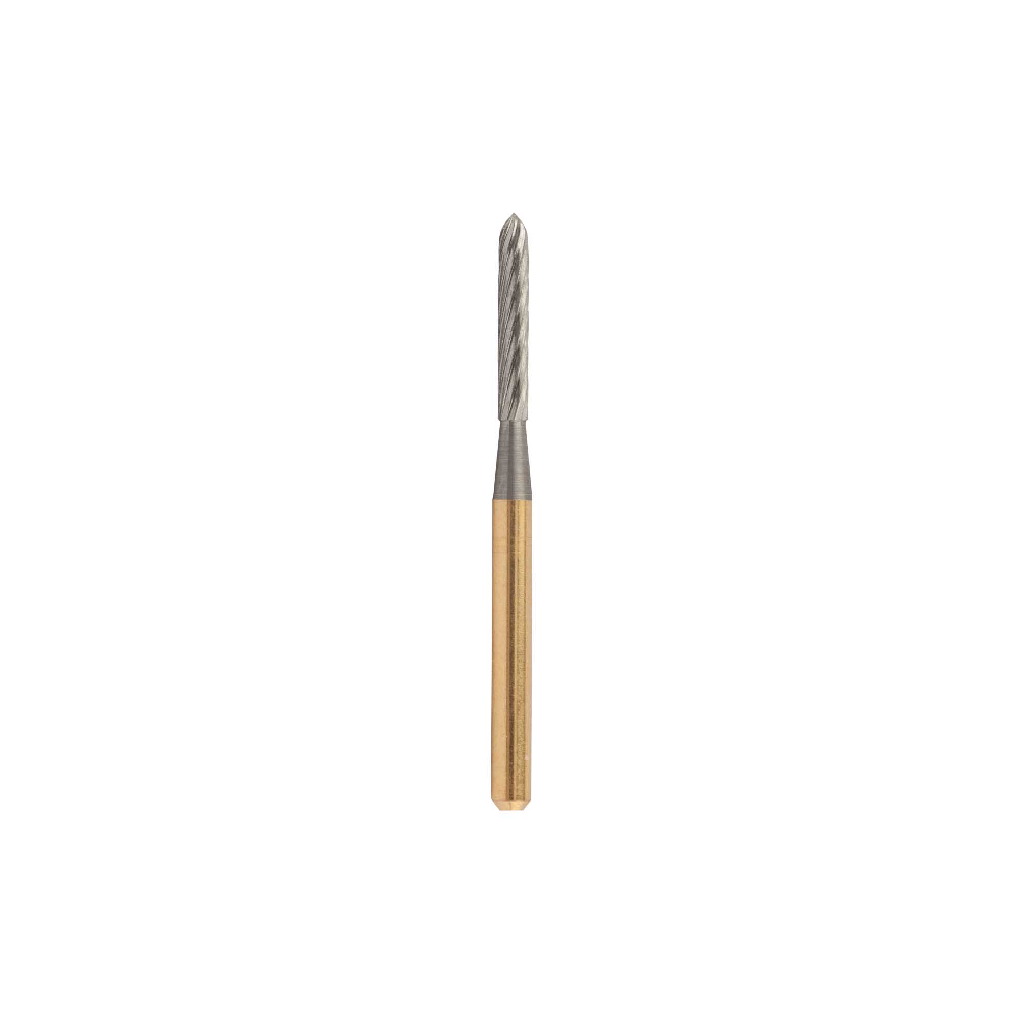 Carbide FG bur –Carbide FG bur – 12 blades –Parallel Bevel GOLD Parallel Bevel – FG7283-2