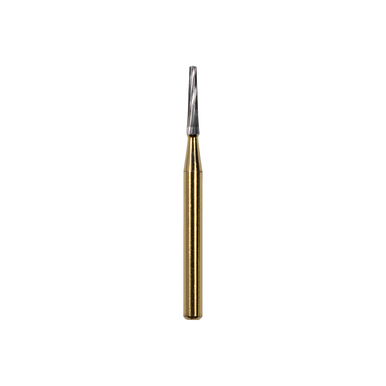 Carbide FG bur –Carbide FG bur – 12 blades – tapered - Gold plated Tapered – FG7702